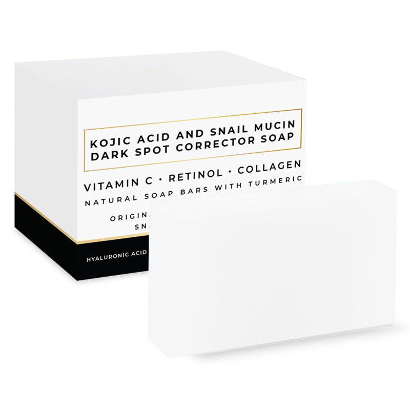 Turmeric Kojic Acid Brightening Soap – Handmade Herbal Bar with Snail & Bamboo Charcoal