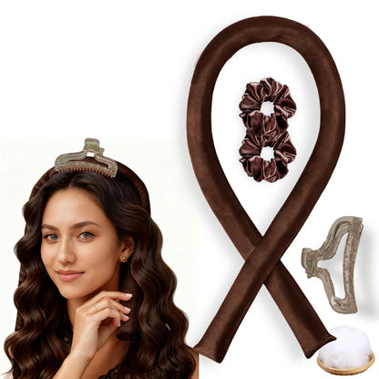No-Heat Satin Curling Set – Handmade Wave & U-Shaped Hair Curler