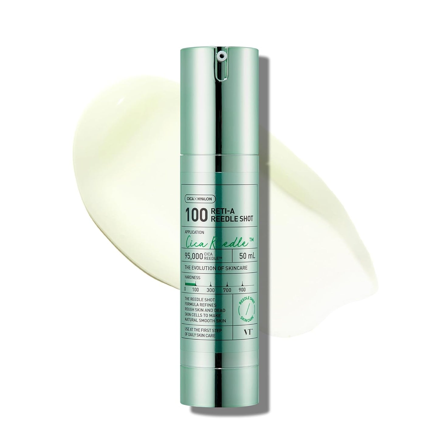 VT COSMETICS Reti-A Reedle Shot 100 Serum with Retinol (Vitamin A) & Repairing Exosome Microneedling Formula, Korean Skin Booster, 1.69 Fl Oz(50Ml)