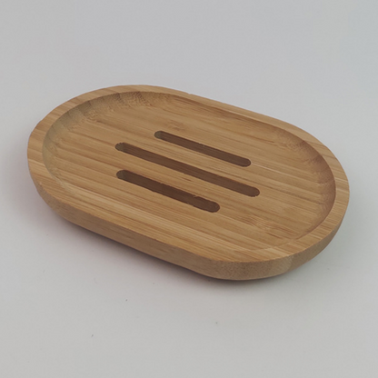 Bamboo Soap Dish – Hollow Drainage Holder for Longer-Lasting Bars
