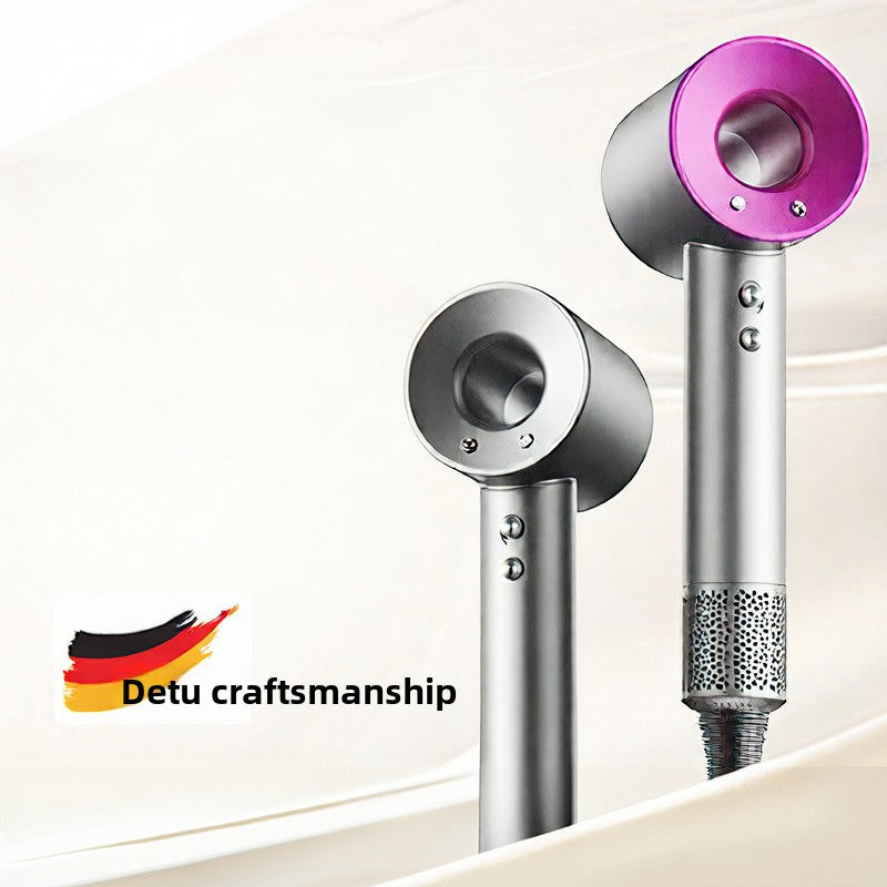 High-Speed Brushless Ionic Hair Dryer – Low-Noise Professional Dryer with Nozzle Attachments