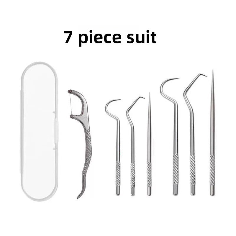 Stainless Steel Dental Floss & Toothpick Set – Reusable Picks with Travel Case, view 8