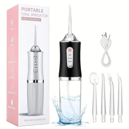 Portable Dental Irrigator – Rechargeable Water Flosser with 3 Modes & Multiple Nozzles