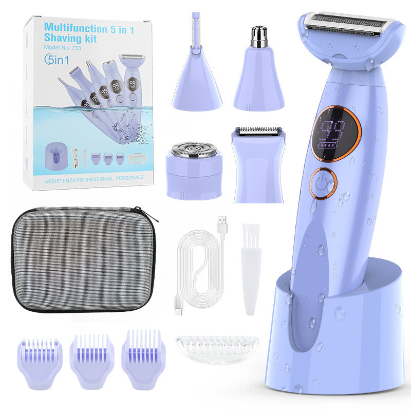 7-in-1 Waterproof Electric Hair Removal Kit – Face, Body & Bikini Trimmer