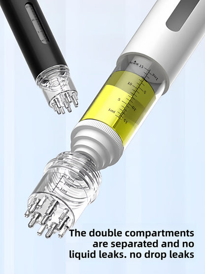 Dual-Chamber Scalp Applicator with Roller Balls