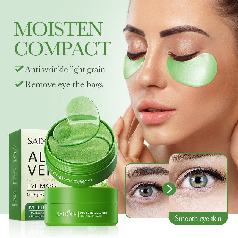 Aloe Collagen Eye Mask Sheets – Hydrating Soothing Eye Patches (60 Pieces)