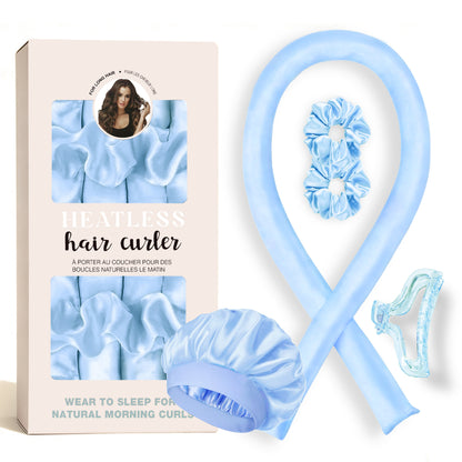 No-Heat Satin Curling Set – Handmade Wave & U-Shaped Hair Curler