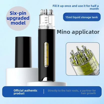 Dual-Chamber Scalp Applicator with Roller Balls