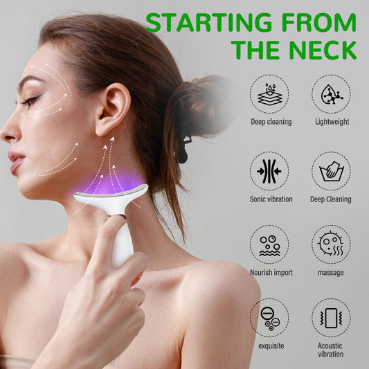 Face and Neck Massager – 7 Colour LED Light & Lymphatic Drainage, view 2