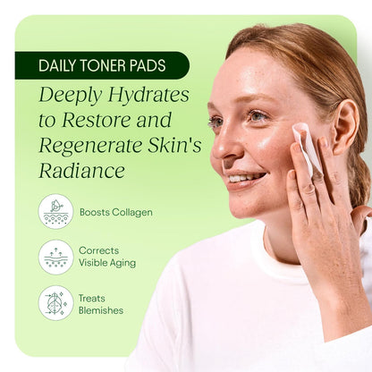 Jiyu Toning Polish Pads - Korean Skincare for Dark Spots, Wrinkles & Dull Skin - Hydrating Facial Treatment with Snail Mucin, Niacinamide, Peptides & Centella - 100 Count (Ships to USA Only)