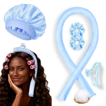 No-Heat Satin Curling Set – Handmade Wave & U-Shaped Hair Curler
