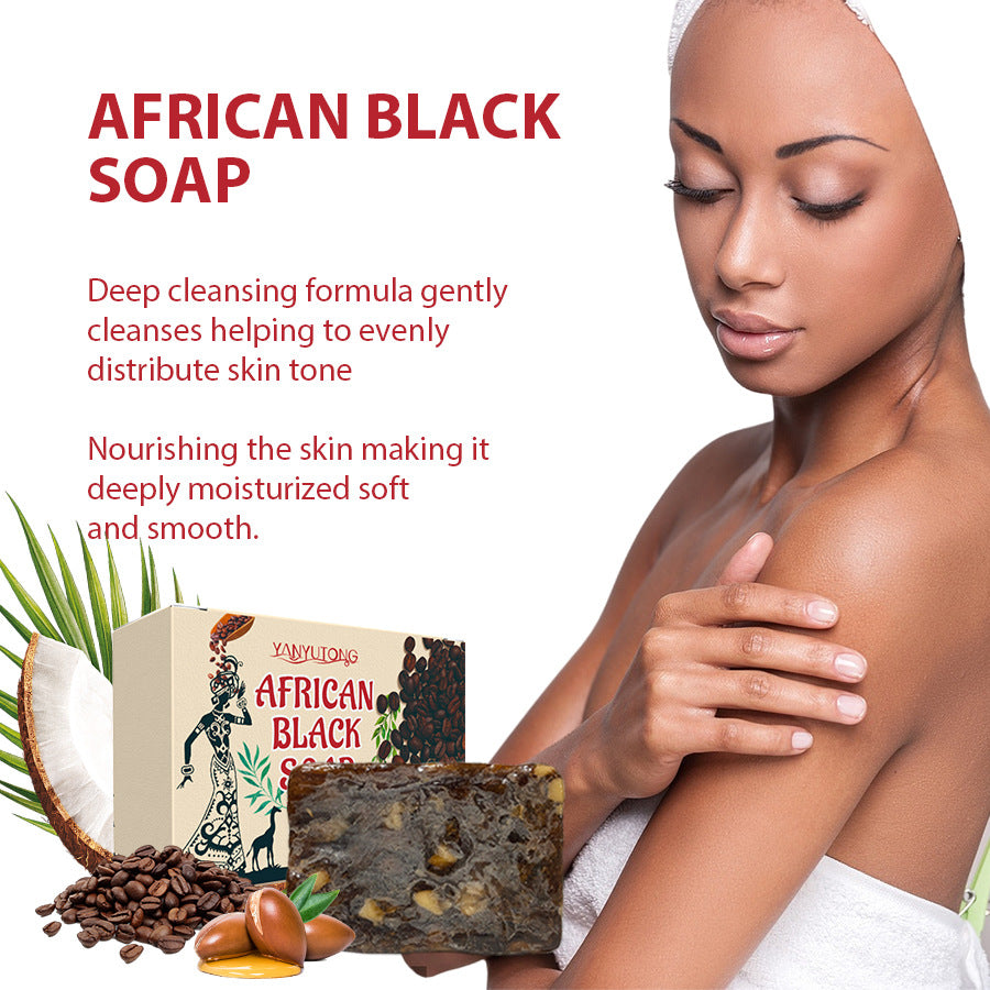 African Black Soap with Shea Oil & Coffee Extract 150g