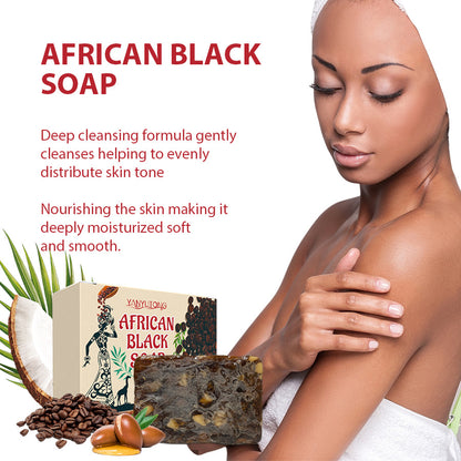 African Black Soap with Shea Oil & Coffee Extract 150g