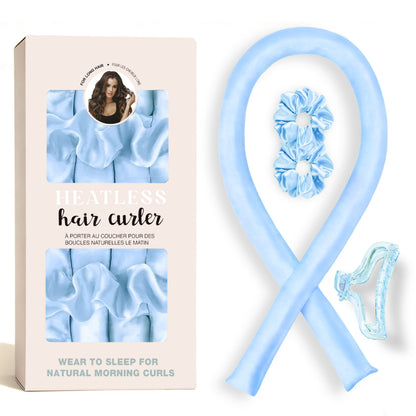 No-Heat Satin Curling Set – Handmade Wave & U-Shaped Hair Curler