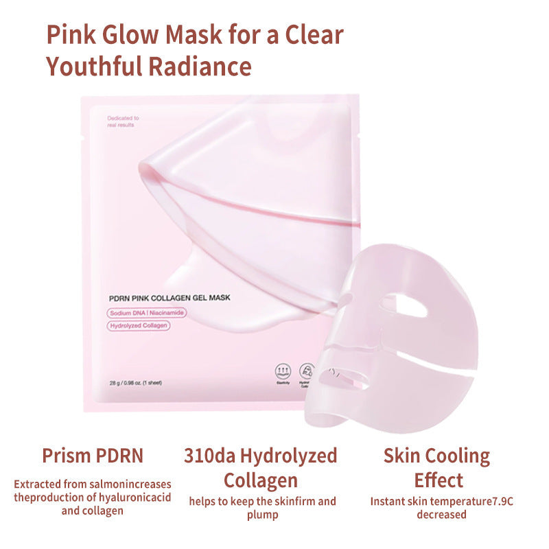 PDRN Pink Collagen Gel Mask – Hydrating, Firming & Brightening Sheet Mask (28g)