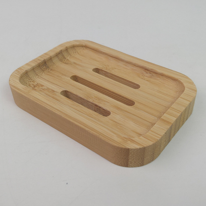Bamboo Soap Dish – Hollow Drainage Holder for Longer-Lasting Bars