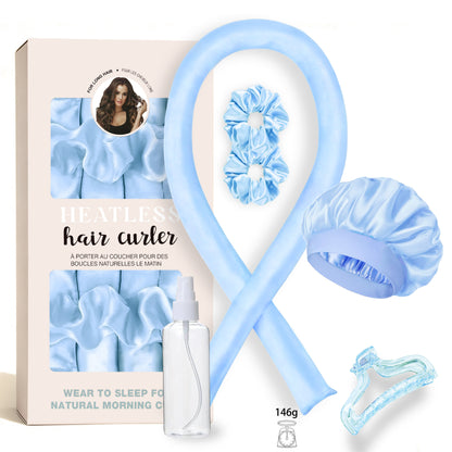 No-Heat Satin Curling Set – Handmade Wave & U-Shaped Hair Curler