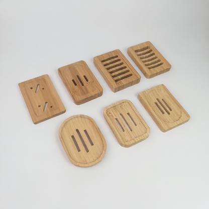 Bamboo Soap Dish – Hollow Drainage Holder for Longer-Lasting Bars